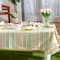 Spring Stripe Vinyl Tablecloth 60" x 102"
